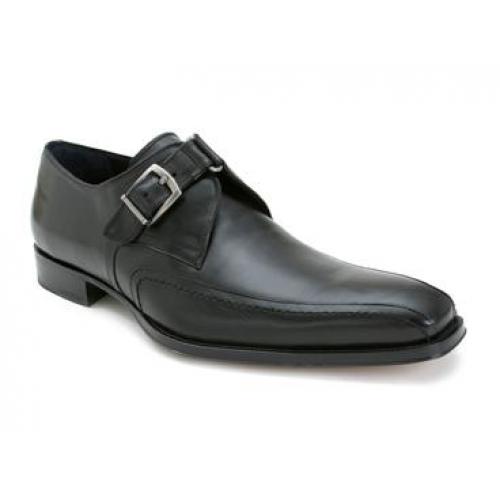 Mezlan "Deangelis" 2643 Black  Genuine Calf Leather Shoes With Monkstrap